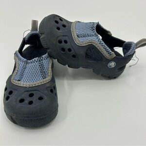 Crocs Micah II Navy Sea Blue 14304 Water Comfort Shoes Toddler Kids Size C 6/7